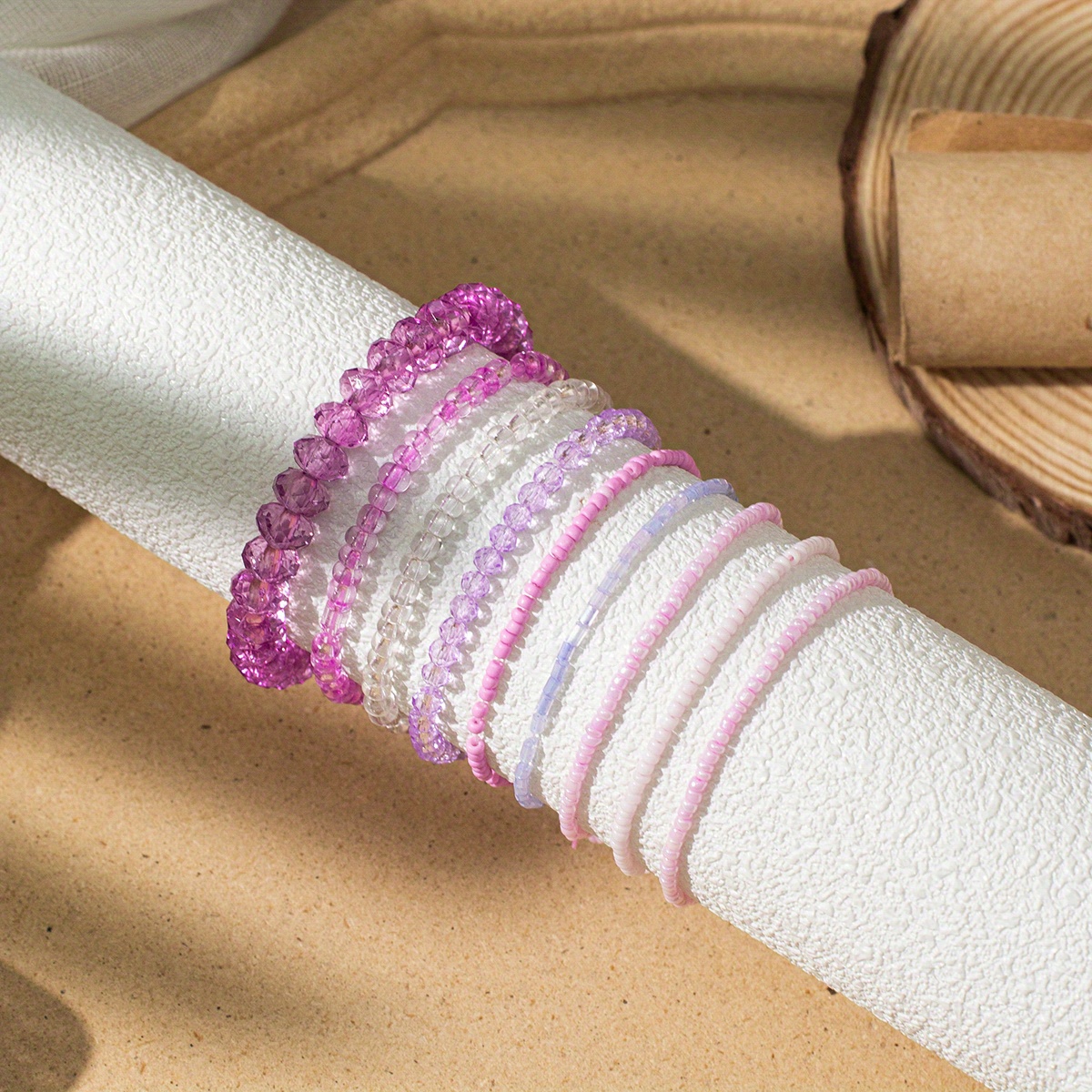 10pcs Boho Glass Rice Beads Bracelet Set for Women